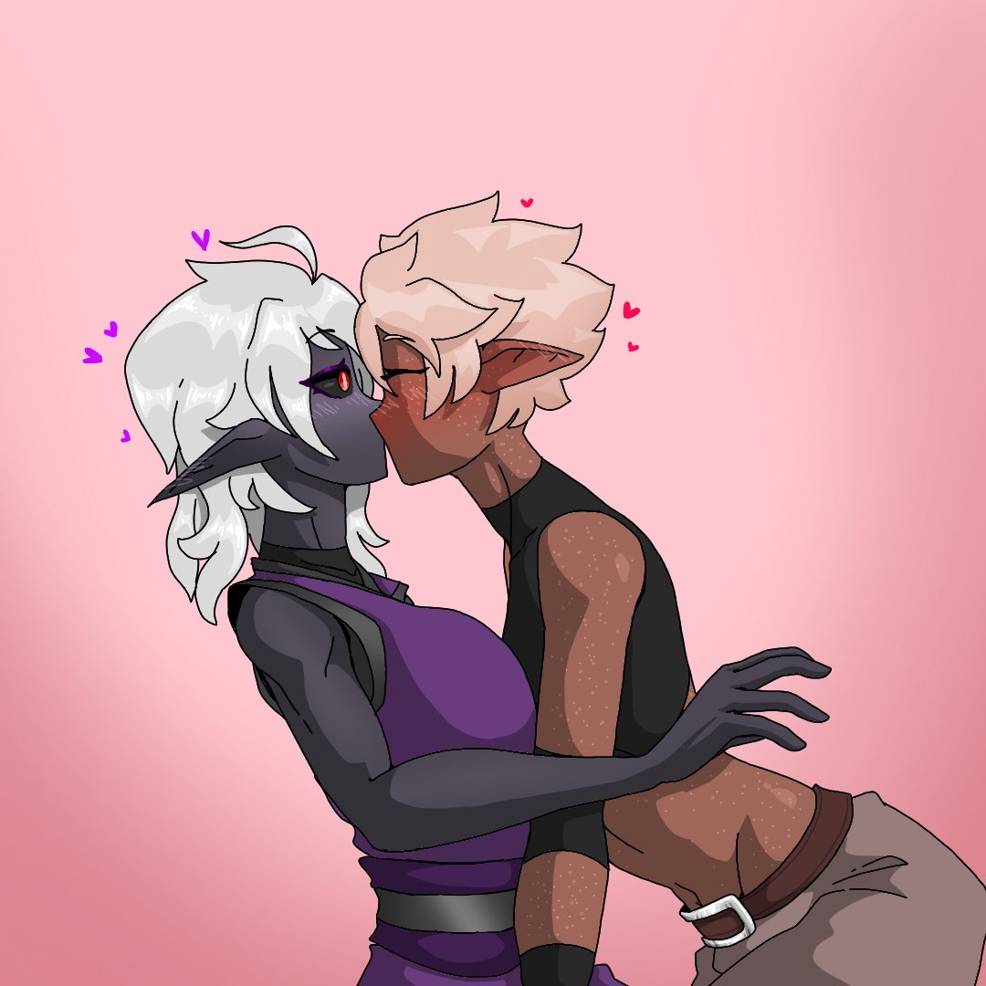 Forge_Draws's tweet image. GIRLS KISSING