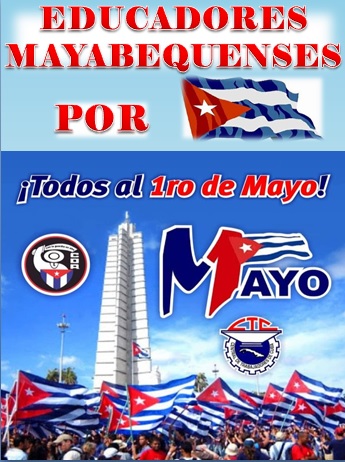 #CubaMined #JuntosPorMayabeque
Ahí estaremos todos los educadores mayabequenses en este #1DeMayo, fiesta de los trabajadores, mostrando al 🌐 nuestra disposición "Por Cuba juntos creamos".  <a href="/DiazCanelB/">Miguel Díaz-Canel Bermúdez</a> <a href="/DrRobertoMOjeda/">Dr. Roberto Morales Ojeda</a>             <a href="/BYuniaky/">Yuniasky Crespo Baquero.</a> <a href="/naimatrujillob/">Naima Ariatne Trujillo Barreto</a> <a href="/Marlen31443761/">Marlen Triana Mederos 🌷</a> .