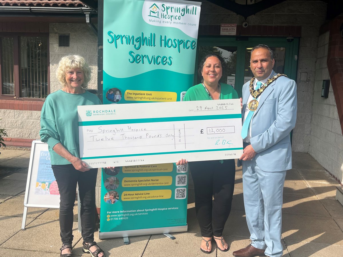 We're delighted that <a href="/SpringhillHosp/">Springhill Hospice</a> was chosen to receive a £12,000 donation thanks to the <a href="/InstituteCCM/">ICCM</a> metal recycling scheme.

The scheme recovers and recycles metals left from cremations to raise funds for bereavement charities in the UK.

Full story👉rochdale.gov.uk/news/article/4…