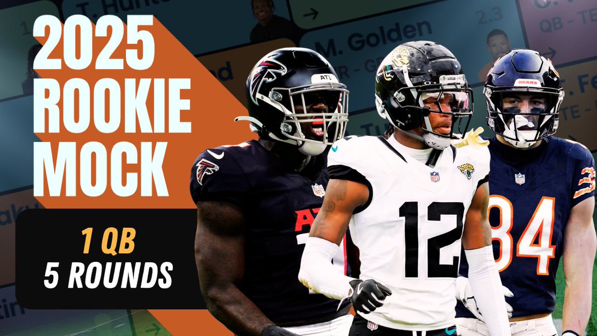 Did someone say updated rookie mock draft? 🤔

<a href="/adamIDP/">theidpshow.com</a> <a href="/IdpBob/">idp bob</a> lead the charge on a 5-round, 1 QB, PPR, Big 3 Scoring mock with <a href="/Mike_Woellert/">Mike Woellert</a> <a href="/IDPOz/">Aron Evers</a> <a href="/jeffpomazal/">Jeff Pomazal</a> <a href="/ProfessorIDP/">Scott Soltis</a> <a href="/EricHarmsFF/">Eric Harms</a> <a href="/JoeyTheToothIDP/">Joseph Haggan</a> <a href="/KBellf54/">Kyle Bellefeuil</a> <a href="/DynastyTripp/">Footballguy TRIdP</a> <a href="/LateRoundDB/">IDP Jake</a>.

Enjoy 🎧🫶 #FFIDP
