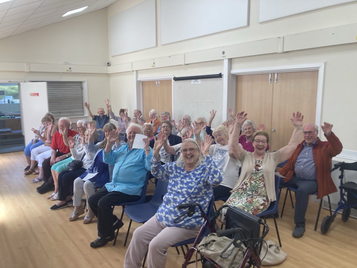 Lovely, loud &amp; lively!! Threemilestone’s Tuesday club, where I was talking …” All things radio”. 📻 brilliant memories for many in the audience.