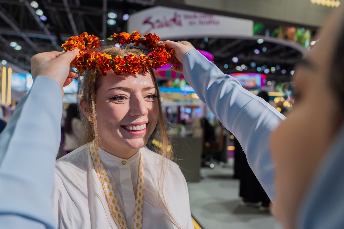 SaudiTourism's tweet photo. On its second day at #ATM2025, the #SaudiLand pavilion showcased interactive experiences and highlighted the Kingdom’s rich tourism and cultural offerings. https://t.co/Rt1tcVyK3f