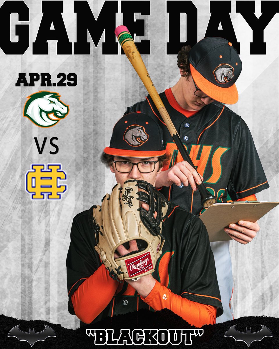 It’s GAME DAY for the Broncos!! 

To honor Matthew, please join us in a “BLACKOUT” and Batman Theme night at the ballpark!! Let’s Pack The Farm!!!

🆚 Henry Clay
🏟️ The Farm
⏰ 5:30 PM
💻  web.gc.com/teams/TfkqjpYj…
(Live Video &amp; Stats)

#Stampede ⚾️🟢🟠🐎