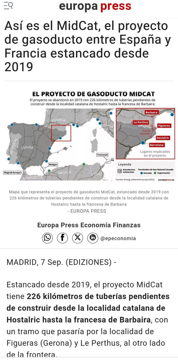Metatron19's tweet photo. @joanbague @oscar_puente_ @jasantano @Adif_es @SilviaPaneque @transportesgob @manelnadal63 @territoricat @IsidreGavin @InesGranollers @vadorverges @estercapella @PujolBonell @sarabailac @aena @lauracastelfort @EtnaEF @miriamnoguerasM @jmcruset @MartaMadrenas @Josepmcervera @AngelesEsteller @SanzVitorio @HectorPalenciaR @herrerobono @Congreso_Es @Senadoesp @AndresBelloSanz @Mijoler @danicornella @RosaMaSoberana @salvadorilla @quimnadal @peremacias1 @enmaaarc @Albert_GdC @dignitatavies @AfectRodalies @MarcLamua @gpscongreso @culturagob @ernesturtasun 🔴⭐️El #MidCat, el proyecto de gasoducto entre #España y #Francia estancado desde 2019 ,se debe activar y ejecutar Srs.@sanchezcastejon,@Teresaribera @jordihereub,@mjmonteroc @salvadorilla,@empresacat,@AlbertDalmau ,@aliciarll visto lo que ha pasado con el apagón electrico‼️ https://t.co/TraoxftRfo
