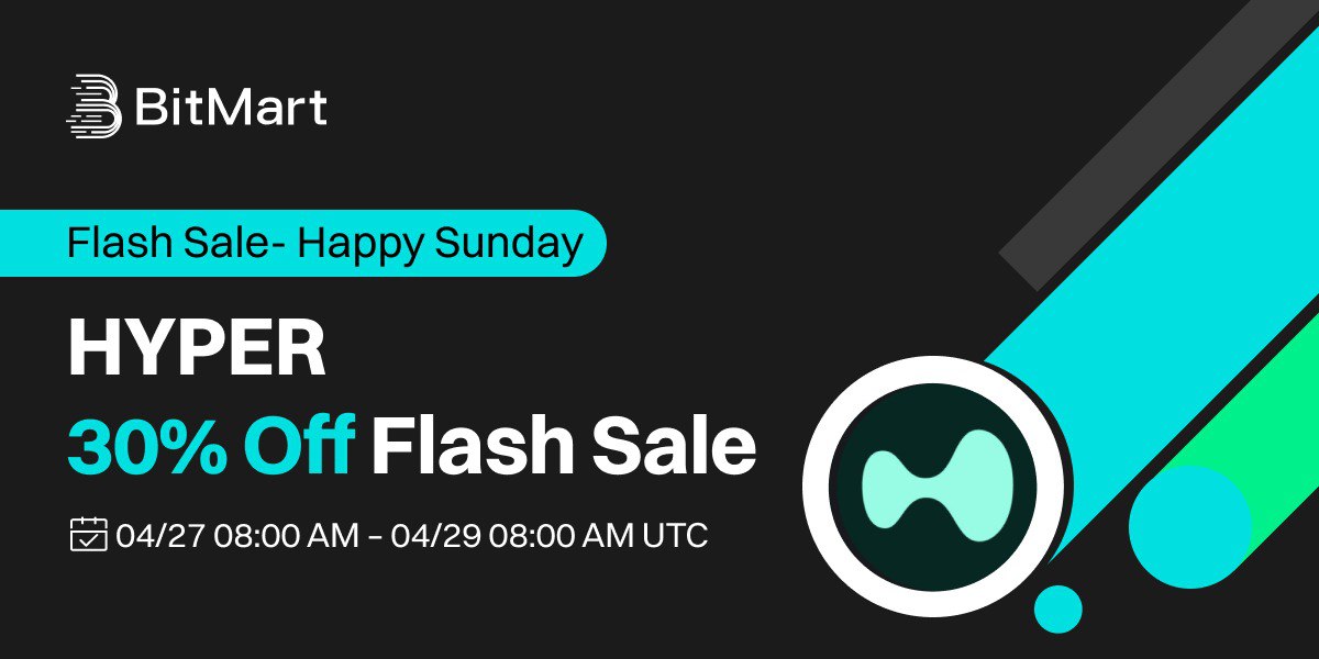 🚨 Flash Sale! 🚨

🏃 30,000HYPER up for grabs – first come, first served!

🔥 1 ticket = 47.8475 $$HYPER for just 0.8604 $BMX!

⚡ Ends soon! KYC required.

🗓️ Apr 27, 08:00 UTC – Apr 29, 08:00 UTC

👉 Join Now: bitmart.com/launchpad

🔗 Details: bitmart.zendesk.com/hc/en-us/artic…
