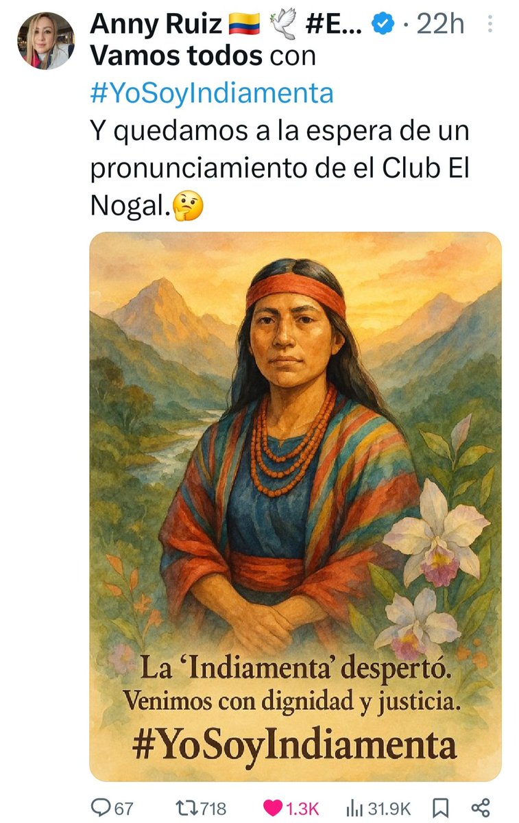 AdrianaRuizH's tweet image. Y somos tendencia #1 💪🇨🇴
Gracias a toda mi indiamenta.
#YoSoyIndiamenta