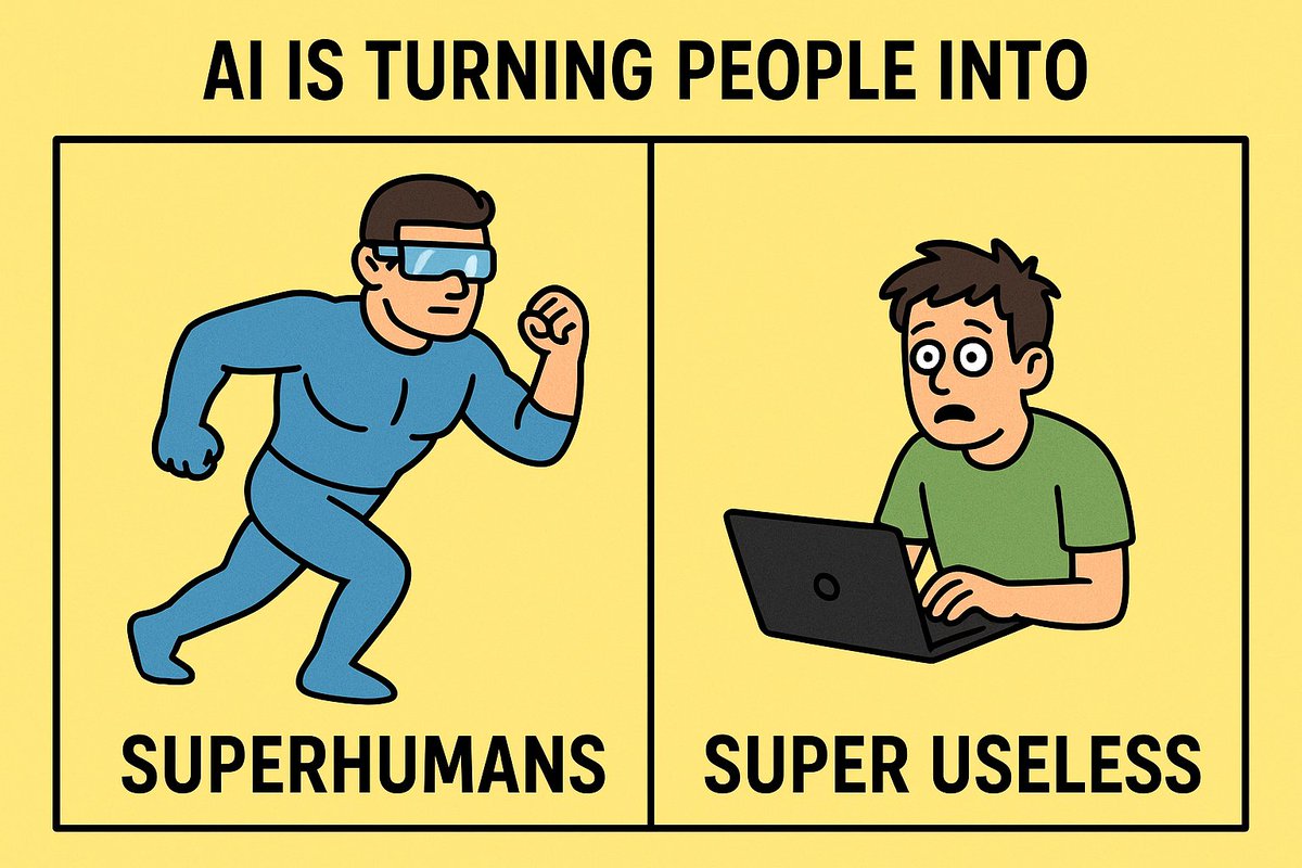 AI is turning people into either superhumans or superuseless...