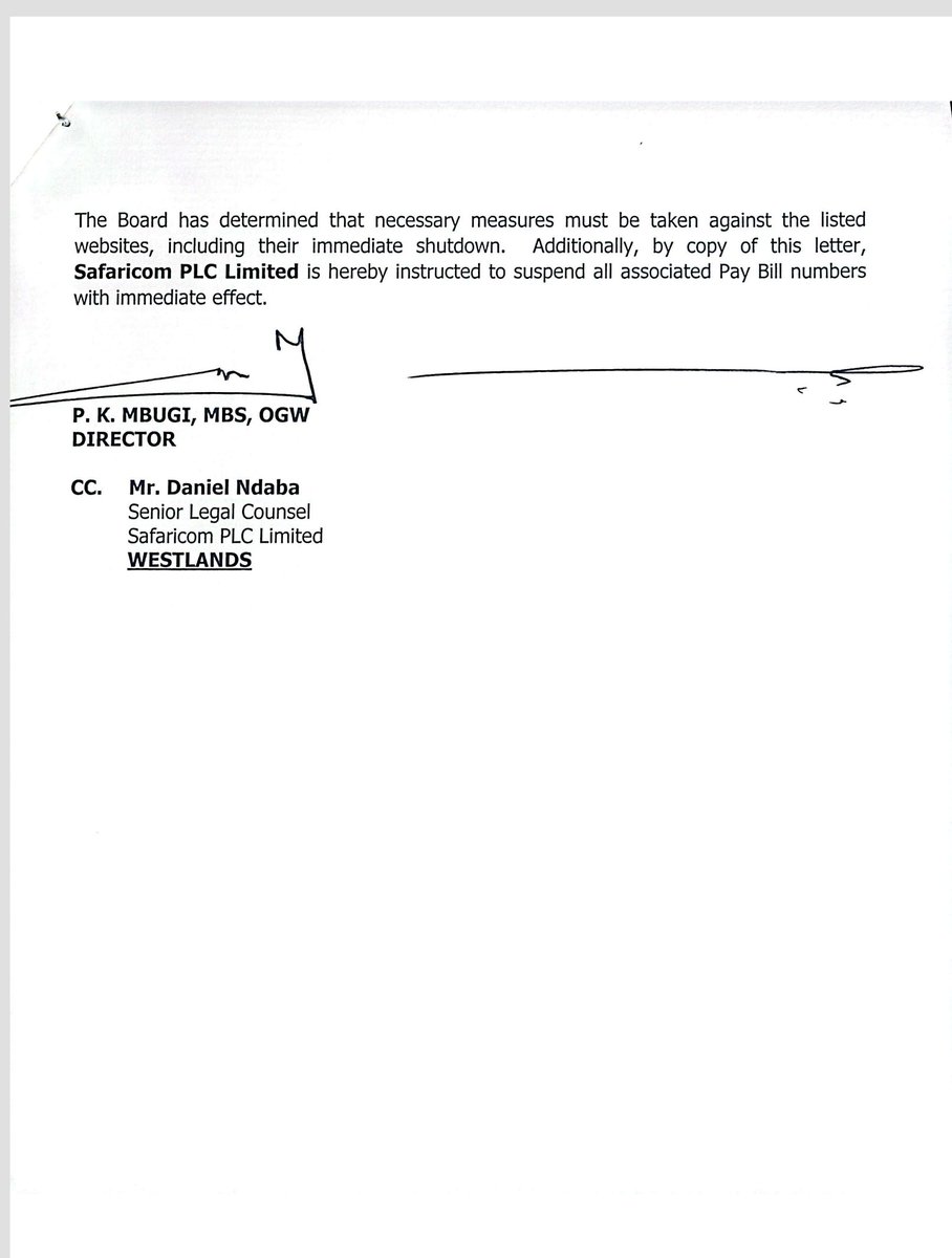 ILLICIT WEBSITES OPERATING WITHOUT AUTHORIZATION IN KENYA'S INTERNET DOMAIN.