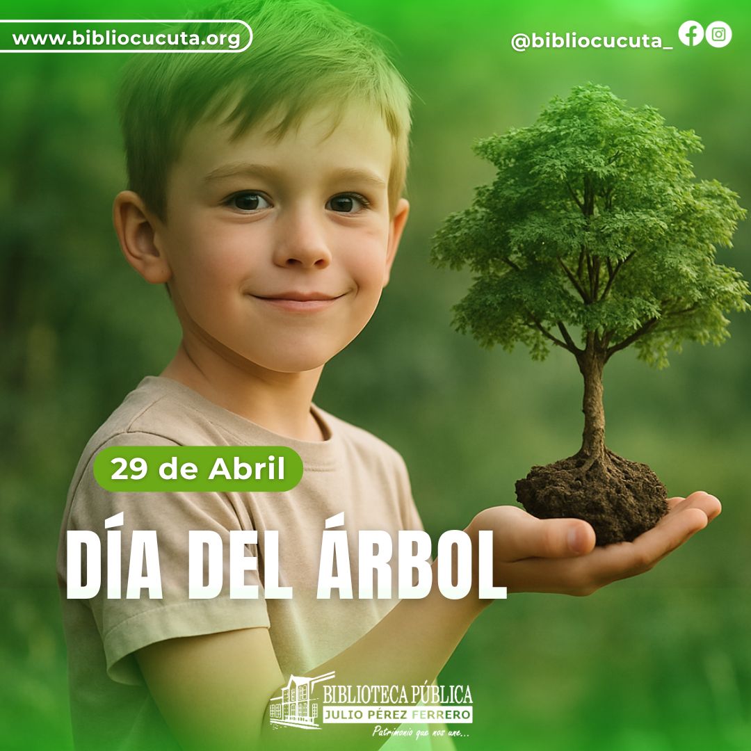 ¡Feliz Día del Árbol! 🌳

Pequeña semilla , gran corazón ,
brotas en tierra, creces al sol .
Regalas sombra , vida y color ,
árbol querido, eres puro amor. 

#DíaDelÁrbol #SiembraVida #GuardianesVerdes #BiblioCúcuta .