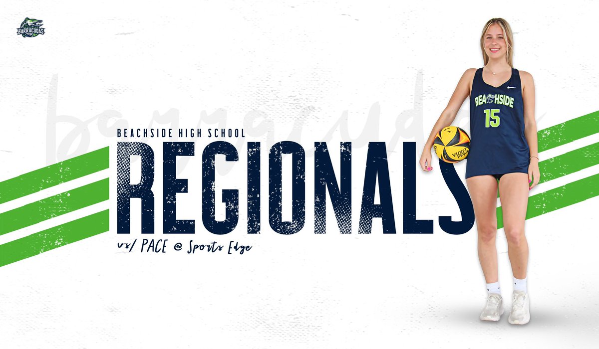 Game day! 

Beach volleyball 🏐 

Regional quarterfinal 
🆚Pace
