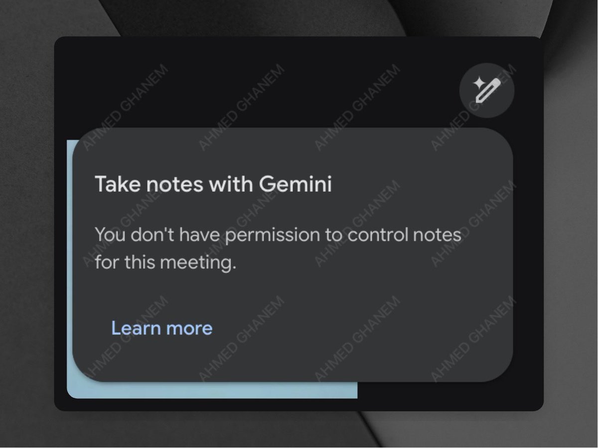 ahmedghanem's tweet image. #GoogleMeet has introduced a new feature called “Take Notes with #Gemini”
👉🏼 Follow my WhatsApp Channel for more updates: bit.ly/AGSocialverse