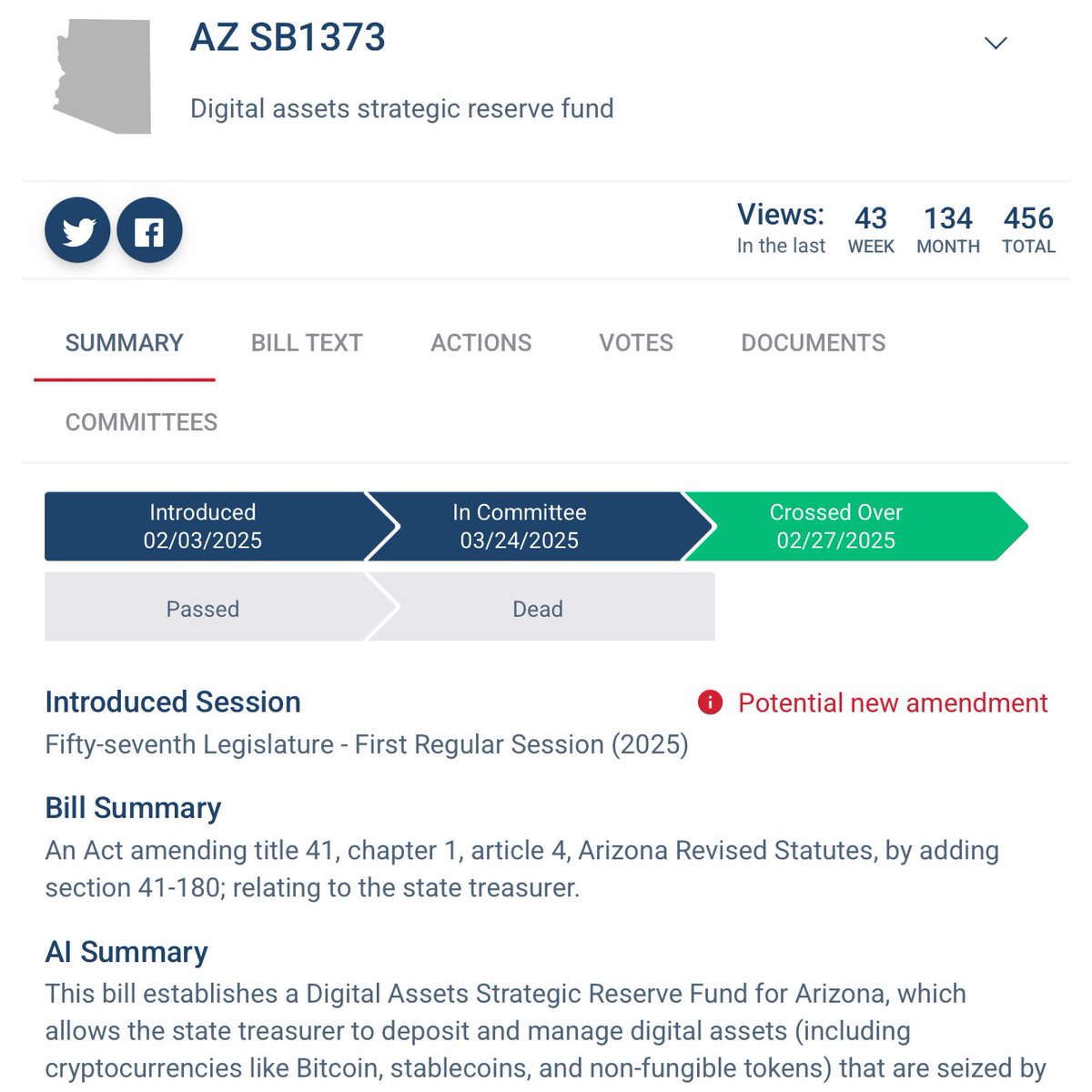 Our Arizona chapter is working hard on Bitcoin legislation. AZ advocates -  make your voices heard!
