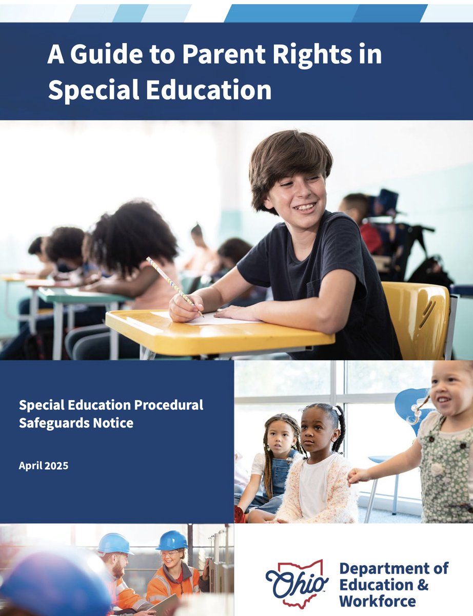 Ohio Parent Mentors (@parentmentorsoh) on Twitter photo 📘 NEW! The updated Guide to Parent Rights in Special Education is now available from <a href="/OHEducation/">OH Dept of Ed and Workforce</a> in 20+ languages.
Educational agencies can begin using this year, with full implementation required for the 2025-2026 school year.
🔗 education.ohio.gov/Topics/Special… 📘 NEW! The updated Guide to Parent Rights in Special Education is now available from <a href="/OHEducation/">OH Dept of Ed and Workforce</a> in 20+ languages.
Educational agencies can begin using this year, with full implementation required for the 2025-2026 school year.
🔗 education.ohio.gov/Topics/Special…