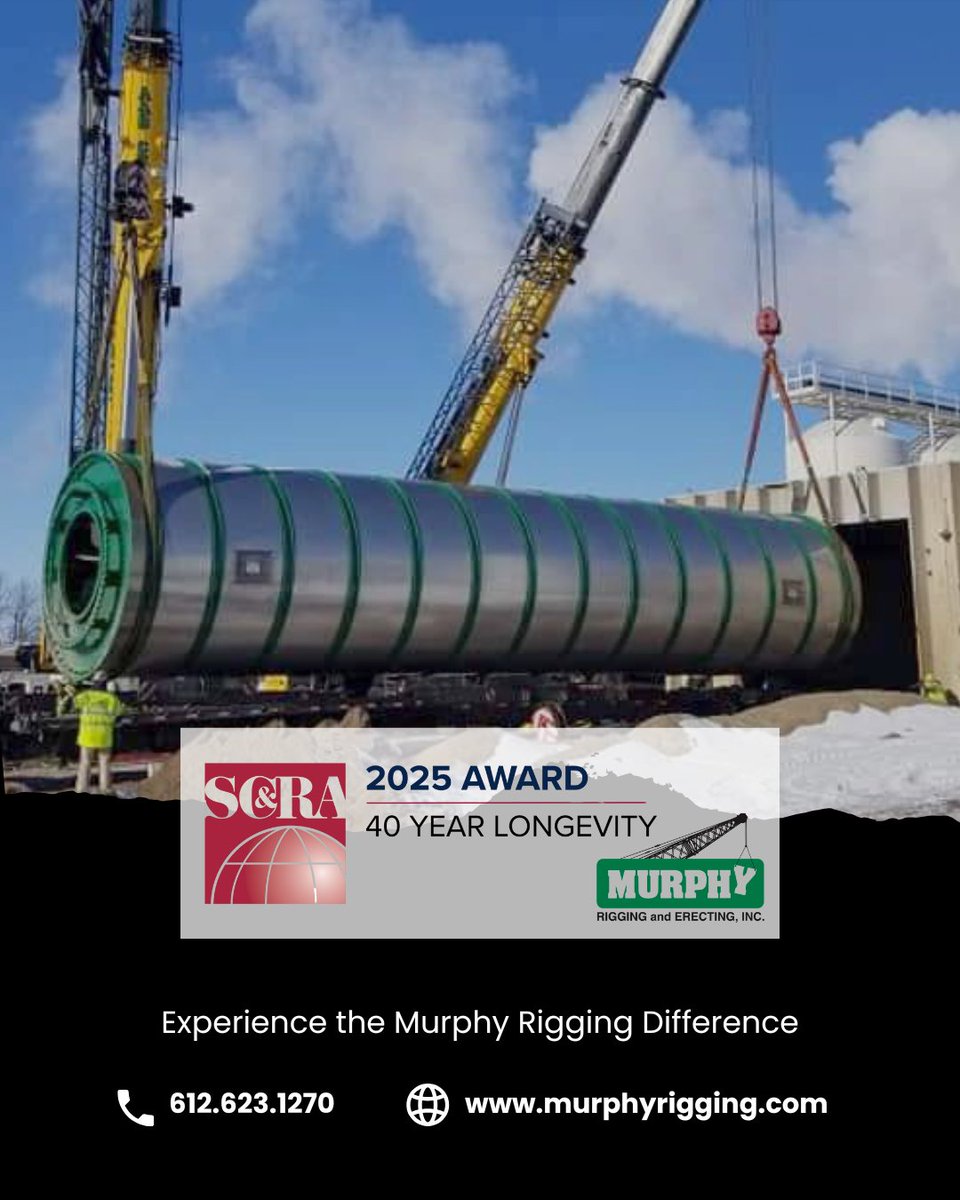 Proud to celebrate 40 years with the Specialized Carriers &amp; Rigging Association! Honored to receive the 2025 Longevity Award, reflecting decades of safety, excellence &amp; leadership. Grateful for <a href="/scranet/">SC&RA</a>'s continued partnership.

#SCRAmembership #MurphyRigging #40YearsStrong #SCRA