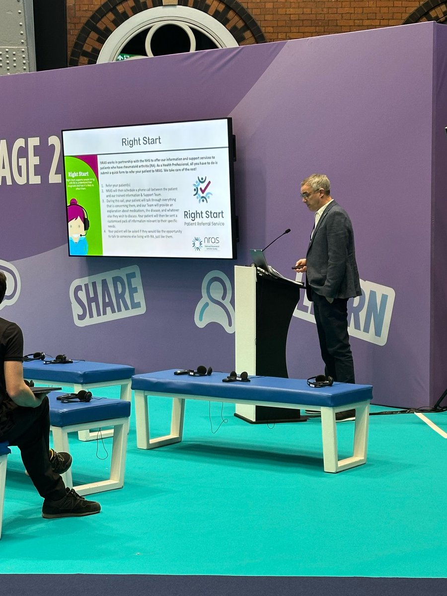 NRAS CEO Peter Foxton, presenting our FREE Supported Self-Management services for your patients💻📞📚✅😀

<a href="/RheumatologyUK/">BSR</a>