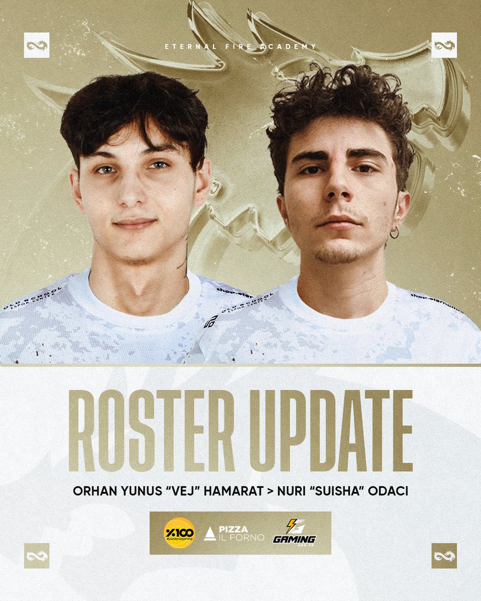 eternalfiregg's tweet photo. CS2 Academy oyuncumuz Orhan Yunus “Vej” Hamarat benche alınmış olup, yerine Stand-In olarak Nuri “suisha” Odacı görev alacaktır.

Tüm taraftarlarımıza duyurulur. 

#forEF | #CS2Academy https://t.co/CkKRDNrnuo