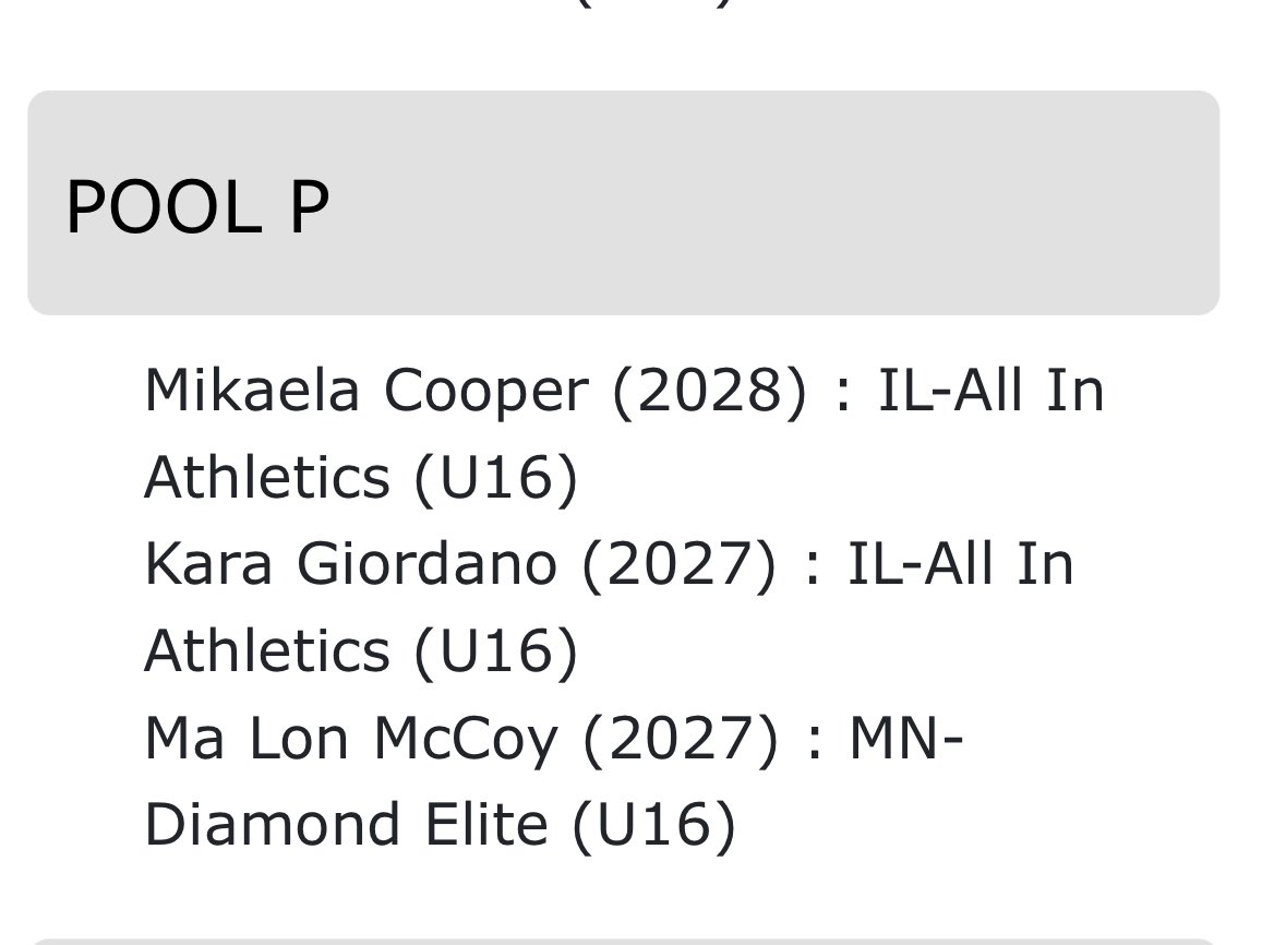 Mikaela Cooper (@mikaelacoop) on Twitter photo Thank you <a href="/USJN/">USJN</a> for selecting me and my teammate <a href="/karagio24/">Kara Giordano</a> for all star this tournament!
<a href="/AIAelitegirls/">ALL IN Elite Girls 3SSB</a>
<a href="/aiathletics/">ALL IN Athletics</a>
<a href="/lzgirlsbball/">Lake Zurich HS Girls Basketball</a> Thank you <a href="/USJN/">USJN</a> for selecting me and my teammate <a href="/karagio24/">Kara Giordano</a> for all star this tournament!
<a href="/AIAelitegirls/">ALL IN Elite Girls 3SSB</a>
<a href="/aiathletics/">ALL IN Athletics</a>
<a href="/lzgirlsbball/">Lake Zurich HS Girls Basketball</a>