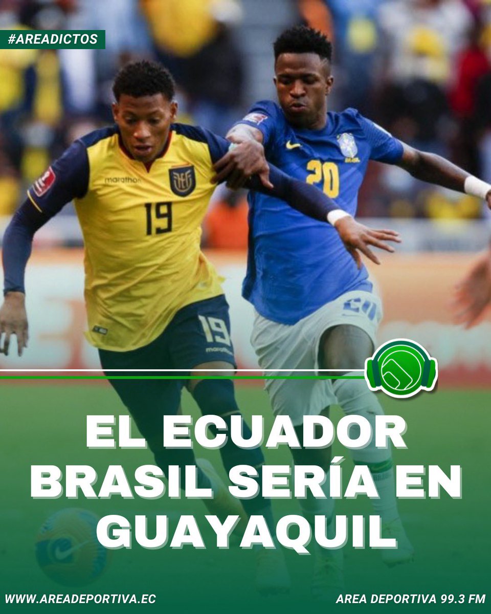 🇪🇨🇧🇷 EL MONUMENTAL ESPERA A LA TRI EN JUNIO

La selección ecuatoriana dirigida por Becaccece tiene como principal opción jugar ante Brasil en el estadio Monumental. 

El periodista José Carlos Crespo, lo dio por hecho a través de su cuenta de X

#AreaDeportiva #areadictos #latri