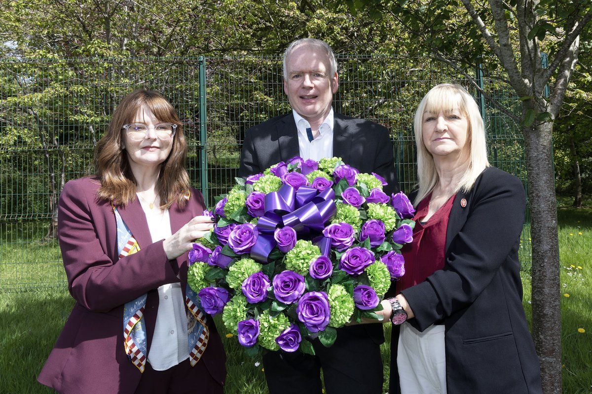 NIC ICTU (@nic_ictu) on Twitter photo NIC ICTU Chair <a href="/UTU_edu/">Ulster Teachers’ Union</a> Jacquie White &
<a href="/irishcongress/">Irish Congress of Trade Unions (ICTU)</a> President Justin McCamphill joined by
<a href="/Economy_NI/">Economy NI</a> Minister <a href="/CArchibald_SF/">Caoimhe Archibald MLA</a>
to lay a wreath at the Workers memorial Day tree ictuni.org/news/workers-m… NIC ICTU Chair <a href="/UTU_edu/">Ulster Teachers’ Union</a> Jacquie White &
<a href="/irishcongress/">Irish Congress of Trade Unions (ICTU)</a> President Justin McCamphill joined by
<a href="/Economy_NI/">Economy NI</a> Minister <a href="/CArchibald_SF/">Caoimhe Archibald MLA</a>
to lay a wreath at the Workers memorial Day tree ictuni.org/news/workers-m…