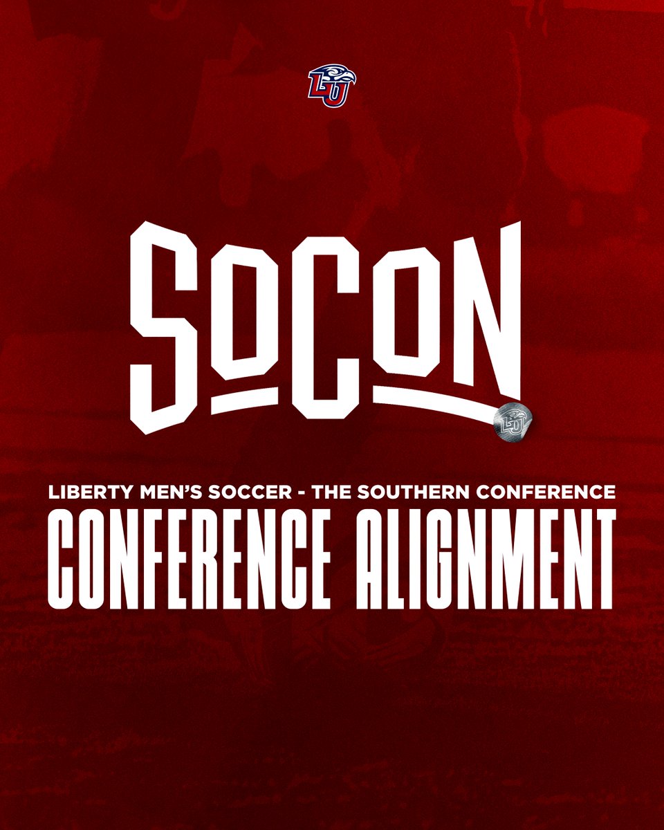 Liberty Men's Soccer (@libertymsoccer) on Twitter photo New conference, same mission.
Liberty Men's Soccer will be joining the <a href="/SoConSports/">The Southern Conference</a>, starting in 2026.
Read More: bit.ly/4iO9z0A New conference, same mission.
Liberty Men's Soccer will be joining the <a href="/SoConSports/">The Southern Conference</a>, starting in 2026.
Read More: bit.ly/4iO9z0A