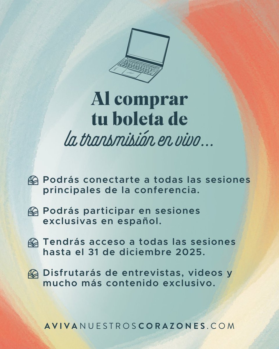 AvivaCorazones's tweet photo. Este 2-4 de octubre, ¡contemplemos juntas la maravilla de la Palabra de Dios en #TrueWoman25!✨📖
Si no puedes unirte en persona, ¡aún puedes participar! Únete a celebrar la asombrosa Palabra de Dios con nuestra transmisión en vivo.
💙 Regístrate aquí 👉🏻 https://t.co/EbbGUJusUp https://t.co/ZV6fNfJOGm