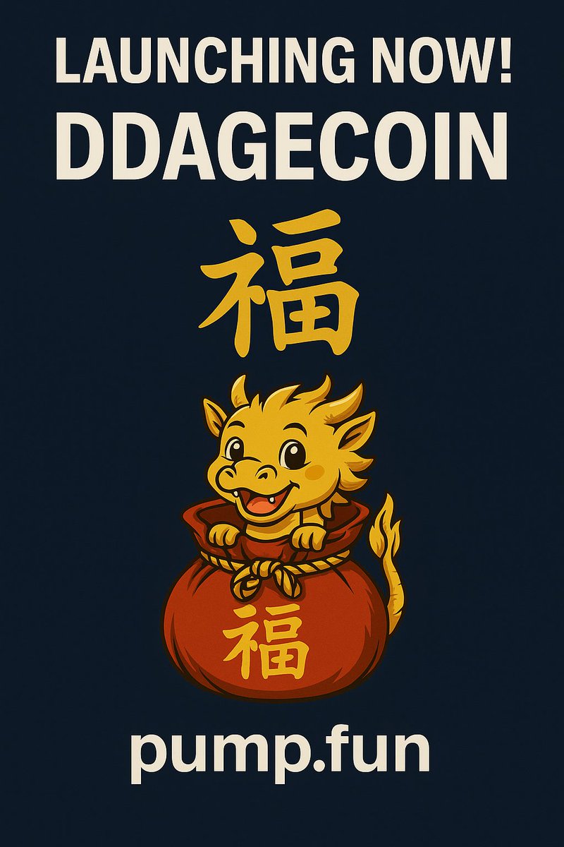 DDaGeCoin's tweet photo. π DDaGeCoin is here!
The meme token blessed with fortune and dragon power.
π± This coin is set to replace massive-scale QR payment systems.
π₯ Join now:
https://t.co/QN7goaI2eh
#DDGC #η¦εΈ #PumpFun #Solana #Web3 https://t.co/qAJfVF7SMV