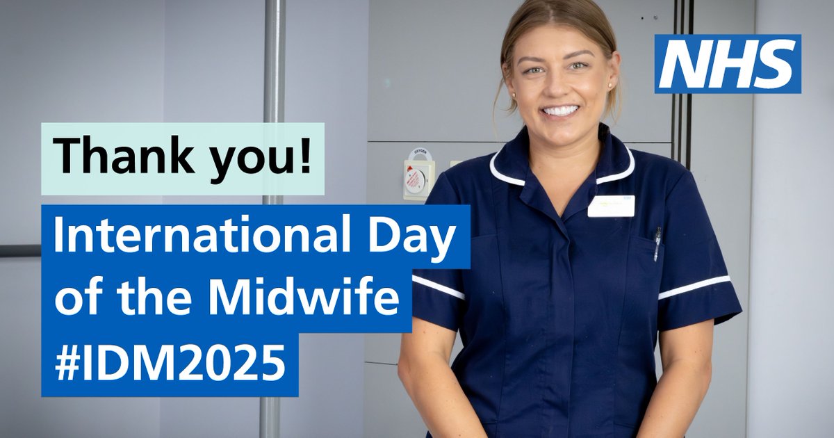 Today is International Day of the Midwife 2025.💙

Join us by sharing a message of thanks &amp; recognition for the vital role our midwifery staff play in the lives of women, babies, &amp; their families every day.

#teamCMidO #IDM2025