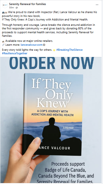 Lance Valcour 🇨🇦 (@lance_valcour) on Twitter photo THANKS SO MUCH to the fantastic folks at Serenity Renewal for Families (<a href="/serenityrenewal/">Serenity Renewal</a>) in Ottawa for their support for 𝙄𝙛 𝙏𝙝𝙚𝙮 𝙊𝙣𝙡𝙮 𝙆𝙣𝙚𝙬: 𝘼 𝘾𝙤𝙥'𝙨 𝙅𝙤𝙪𝙧𝙣𝙚𝙮 𝙬𝙞𝙩𝙝 𝘼𝙙𝙙𝙞𝙘𝙩𝙞𝙤𝙣 𝙖𝙣𝙙 𝙈𝙚𝙣𝙩𝙖𝙡 𝙃𝙚𝙖𝙡𝙩𝙝!
They wrote:
We’re proud to stand THANKS SO MUCH to the fantastic folks at Serenity Renewal for Families (<a href="/serenityrenewal/">Serenity Renewal</a>) in Ottawa for their support for 𝙄𝙛 𝙏𝙝𝙚𝙮 𝙊𝙣𝙡𝙮 𝙆𝙣𝙚𝙬: 𝘼 𝘾𝙤𝙥'𝙨 𝙅𝙤𝙪𝙧𝙣𝙚𝙮 𝙬𝙞𝙩𝙝 𝘼𝙙𝙙𝙞𝙘𝙩𝙞𝙤𝙣 𝙖𝙣𝙙 𝙈𝙚𝙣𝙩𝙖𝙡 𝙃𝙚𝙖𝙡𝙩𝙝!
They wrote:
We’re proud to stand