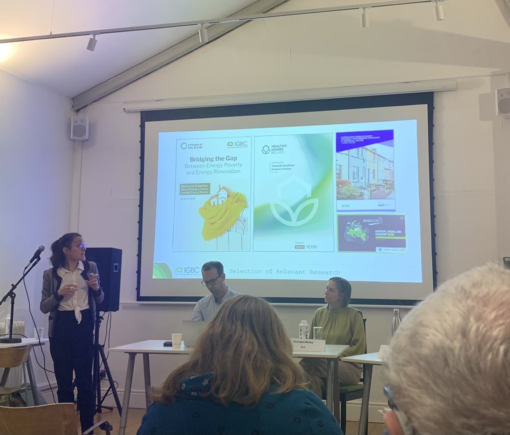 healthyhomesirl's tweet image. Great to hear such engaged discussion on the potential public health benefits of energy renovations &amp;amp; the importance of ensuring good Indoor Environmental Quality (IEQ) post-retrofit at this morning’s #friendsoftheearth forum on delivering energy efficient homes for all. 🏡🌍 1/3
