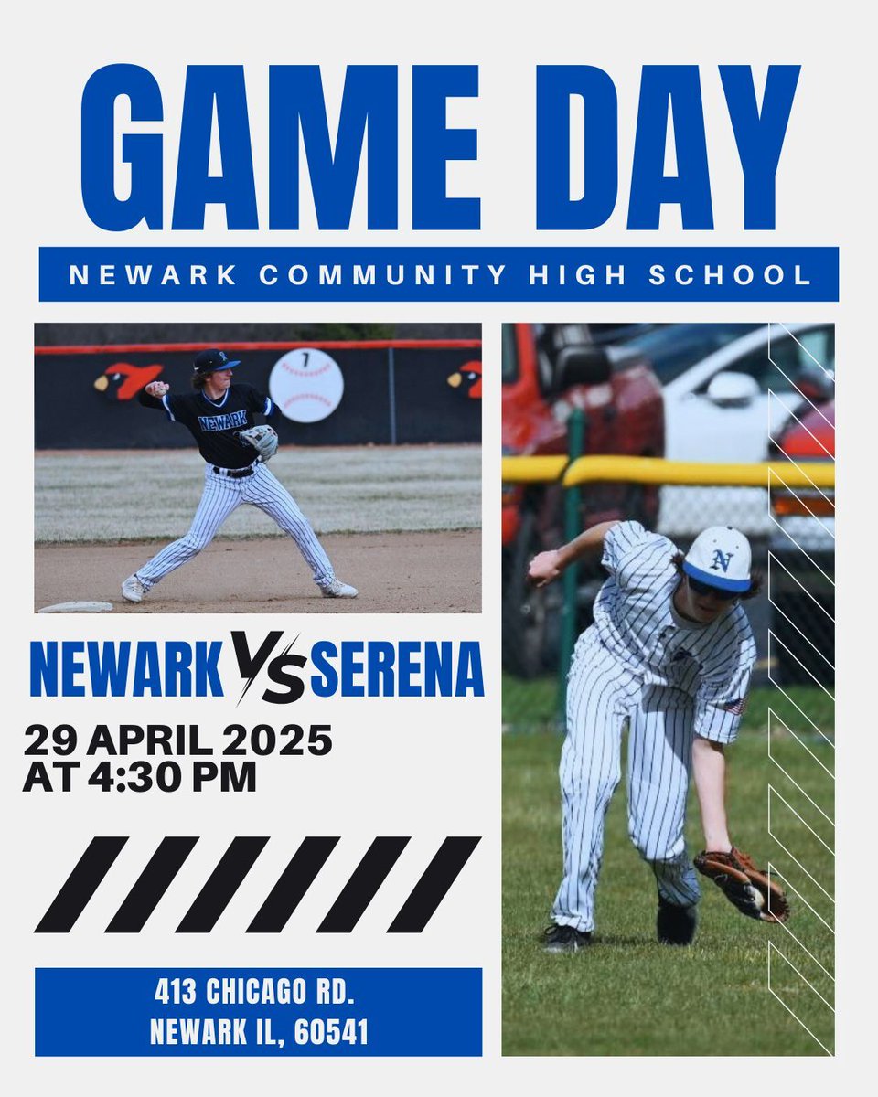 🔥⚾ Game Day Alert! ⚾🔥

The Newark Norsemen are taking the field at home today to face off against the Serena Huskers! 💪

🗓️ Today
🕓 11:00 AM
📍 413 Chicago Rd. Newark IL, 60541

Let's pack the stands and support our Norsemen! 🏆

#NorsemanBaseball #WeAreNewark