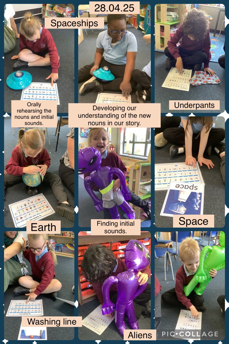 Exploring the new nouns in our story! 🚀👽🌍 <a href="/StradbrokePri/">@StradbrokePrimary</a>