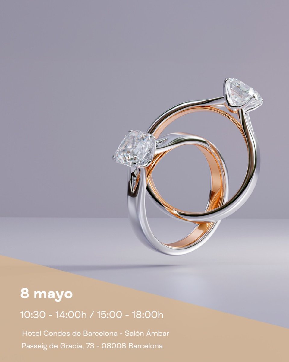 Madridjoya (@madridjoya) on Twitter photo ⏳ ¿Quieres exponer en #Madridjoya2025?
El 8 de mayo tienes una cita en Barcelona para conocer las claves de la próxima edición: condiciones, novedades y cómo asegurar tu espacio.
📩 madridjoya@ifema.es
📍 Hotel Condes – Salón Ámbar
#SumandoTendencias ⏳ ¿Quieres exponer en #Madridjoya2025?
El 8 de mayo tienes una cita en Barcelona para conocer las claves de la próxima edición: condiciones, novedades y cómo asegurar tu espacio.
📩 madridjoya@ifema.es
📍 Hotel Condes – Salón Ámbar
#SumandoTendencias