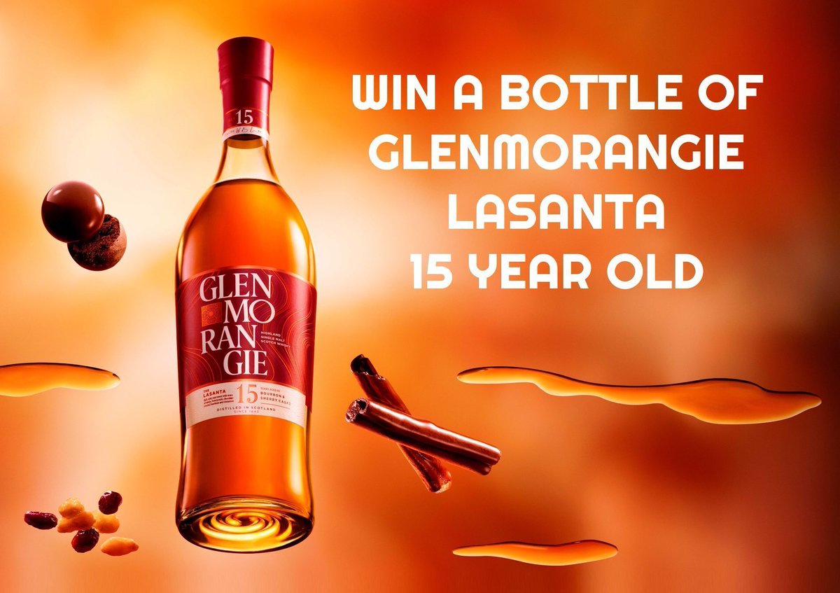 TheWhiskyWire's tweet photo. WIN a bottle of the NEW Glenmorangie Lasanta 15 Year Old. RT and follow @TheWhiskyWire for your chance to win: https://t.co/tTIlkynbFs (t's &amp; c's apply) #GlenmorangieLasanta15 #Win #Scotch #Whisky #BeInItToWinIt https://t.co/xqr2AnEW8k