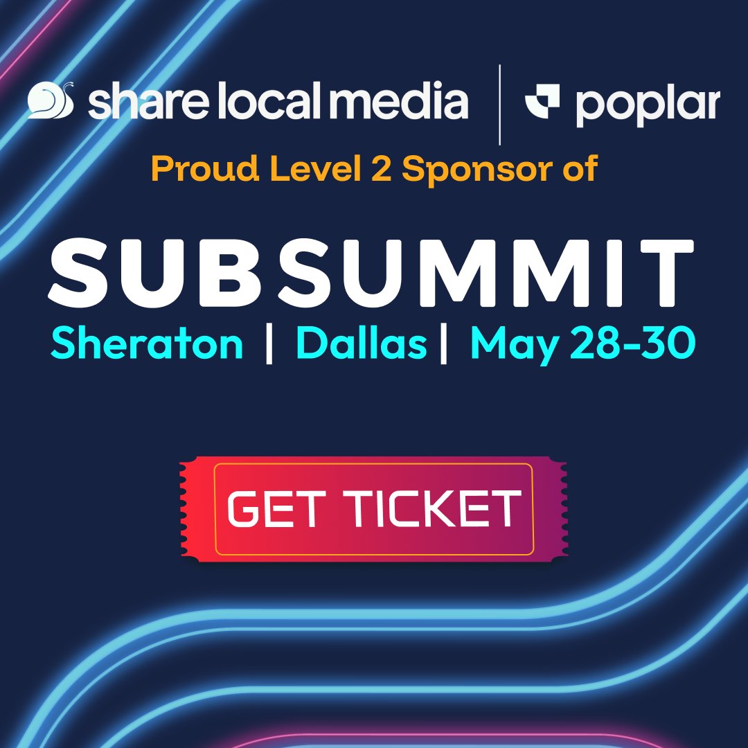 ShareLocalMedia's tweet image. We're happy to announce that we're sponsoring @Sub_Summit 2025, the world’s largest event for everyone in the retail, e-commerce and subscription space! 

With just 1-month away, our team can’t wait to connect with 2,000+ attendees and share how we can help businesses level up…