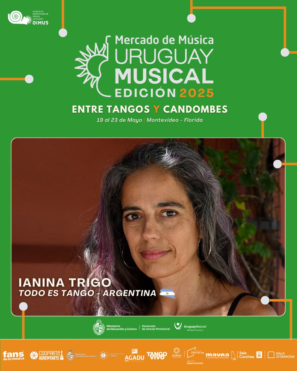 UruguayMusical's tweet photo. #Programadora | Ianina Trigo de Todo es Tango dice presente en el MUM5 🇦🇷

📆 Entre el 19 y 23 de mayo
📌 Montevideo y Florida

Que tu música vuele ✈️ #NuestraMúsicaAlMundo https://t.co/3tUr2CeqI0
