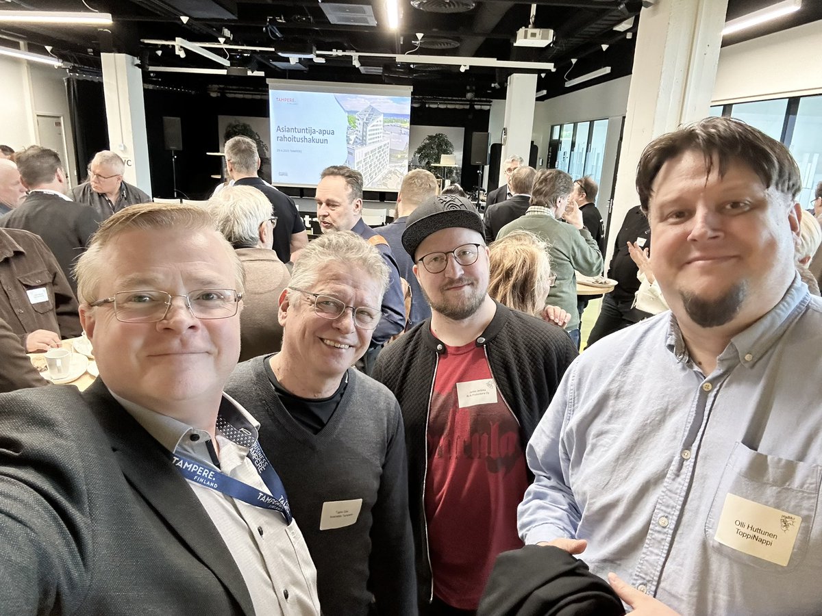 Mr. Arto Käyhkö (@artokayhko) on Twitter photo Today we had a house full of interested entrepreneurs and companies looking for advice on public fundraising possibilities! Thanks <a href="/BusinessTampere/">Business Tampere</a> for the excellent organising and our brilliant speakers and experts such as <a href="/sampopaja/">Sampopaja</a> <a href="/markoseppa/">Marko Seppä</a> <a href="/JanneNiinivaara/">Janne Niinivaara</a> etc. Today we had a house full of interested entrepreneurs and companies looking for advice on public fundraising possibilities! Thanks <a href="/BusinessTampere/">Business Tampere</a> for the excellent organising and our brilliant speakers and experts such as <a href="/sampopaja/">Sampopaja</a> <a href="/markoseppa/">Marko Seppä</a> <a href="/JanneNiinivaara/">Janne Niinivaara</a> etc.