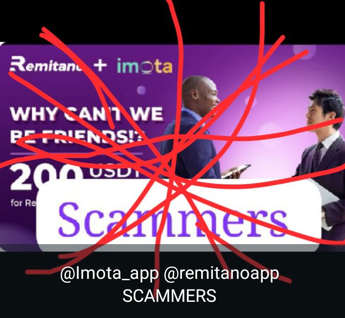 <a href="/azasend/">Azasend</a> <a href="/Imota_app/">Imota</a> also @remitanoapp
We are writing this to express our deepest disappointment and frustration regarding the broken promise you made You had explicitly promised to list the token which we spent 2 years mining but unfortunately you failed to fulfill it SCAMMER o disappoint