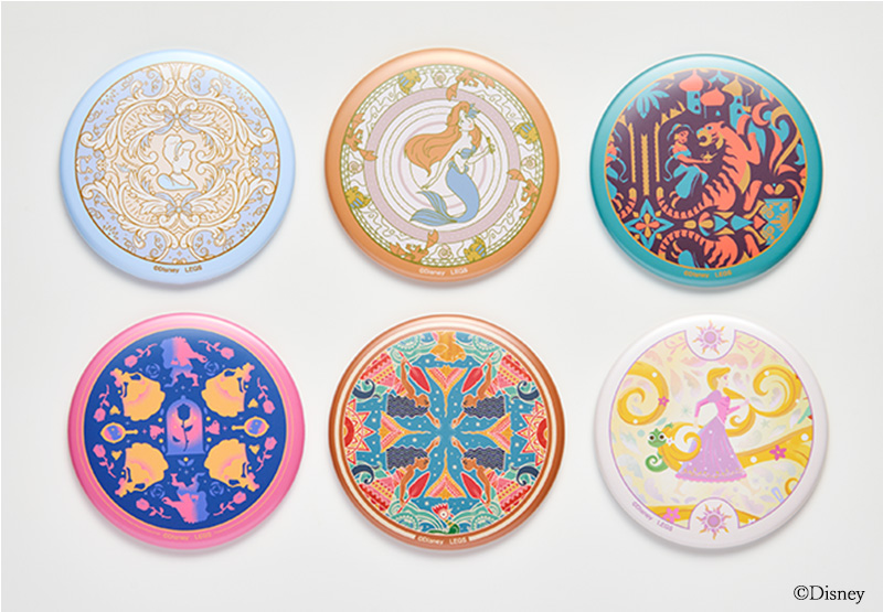 ローソン限定 Disney Princess リボン巾着缶ミラー 5種 ディズニープリンセス「リボン巾着」「缶ミラー」がローソンで本日30日