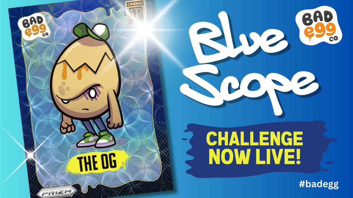 Bad Egg (@badeggcompany) on Twitter photo CHALLENGE NOW LIVE <a href="/PaniniAmerica/">Panini America</a>🥚
Collect all 7 cards to unlock the Blue Scope Parallel. You’ve got 5 days, one reward per account. Good luck Egg Crew! 👀
nft.paniniamerica.net/challenge-deta… CHALLENGE NOW LIVE <a href="/PaniniAmerica/">Panini America</a>🥚
Collect all 7 cards to unlock the Blue Scope Parallel. You’ve got 5 days, one reward per account. Good luck Egg Crew! 👀
nft.paniniamerica.net/challenge-deta…