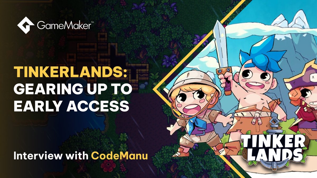 GameMaker (@gamemakerengine) on Twitter photo Check out the new dev interview with @codemanupro. We chat sneak peaks, developer favourites and the collaborations that helped to bring <a href="/PlayTinkerlands/">Tinkerlands - Available now on Steam!</a> to life.
🔗 gamemaker.io/en/blog/tinker… Check out the new dev interview with @codemanupro. We chat sneak peaks, developer favourites and the collaborations that helped to bring <a href="/PlayTinkerlands/">Tinkerlands - Available now on Steam!</a> to life.
🔗 gamemaker.io/en/blog/tinker…