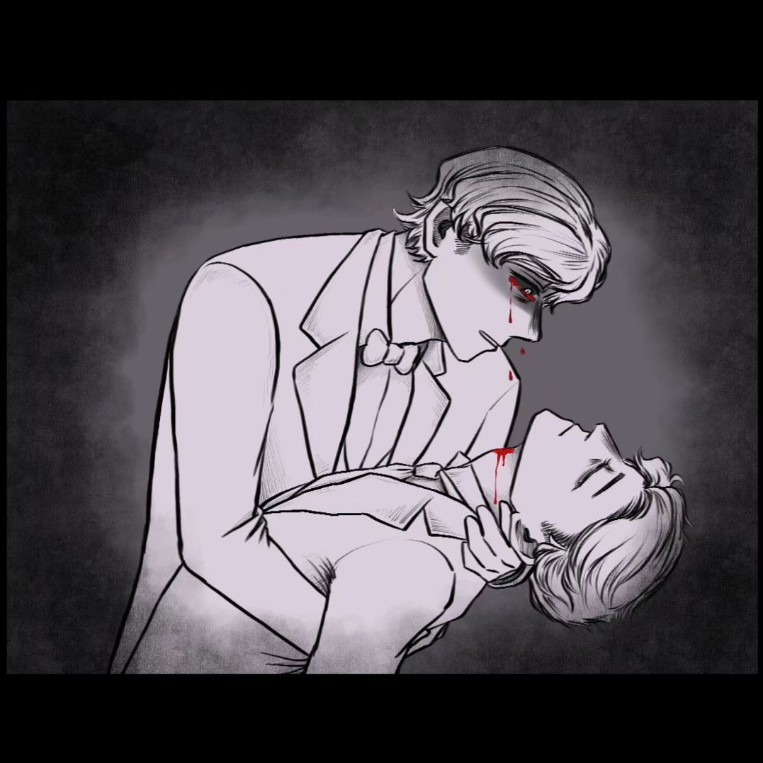 #rustylake
#CrowOwl 
The last kiss
Before parting truly arrives, please let me take one more look at you…