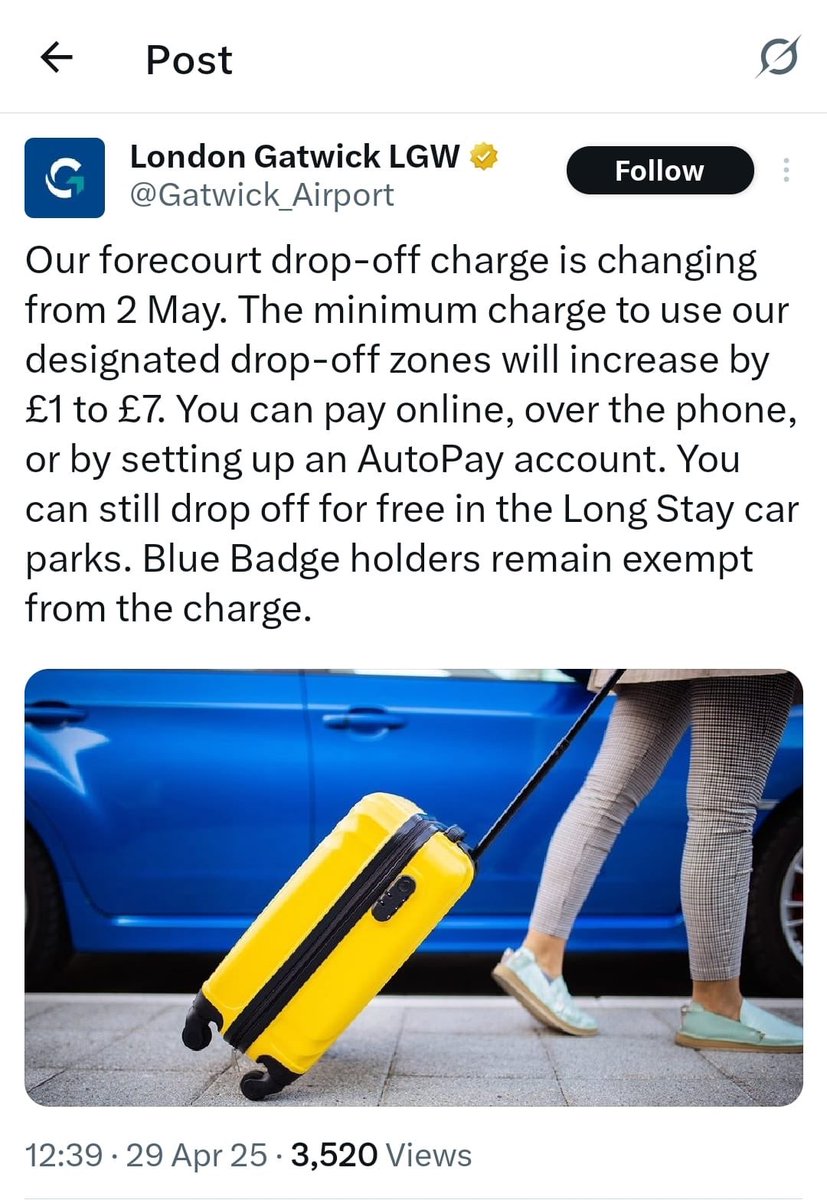 ParagonExec's tweet image. Is there any justification or need for this @Gatwick_Airport ?
This seems like greed and nothing else.