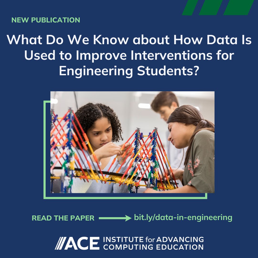 How is data being used to support engineering students more effectively? 📊🔧

Our latest publication dives into the role of data in designing and improving interventions that help all engineering students thrive.

Read the full paper here: bit.ly/data-in-engine…