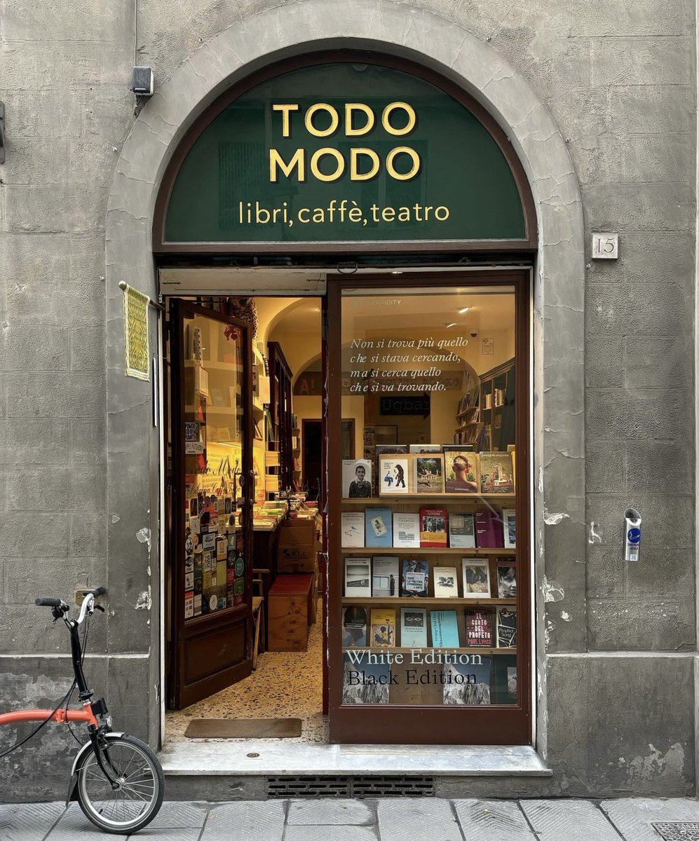 Pocohrs's tweet image. I recommend Todo Modo, the most exquisite bookstore in Florence!