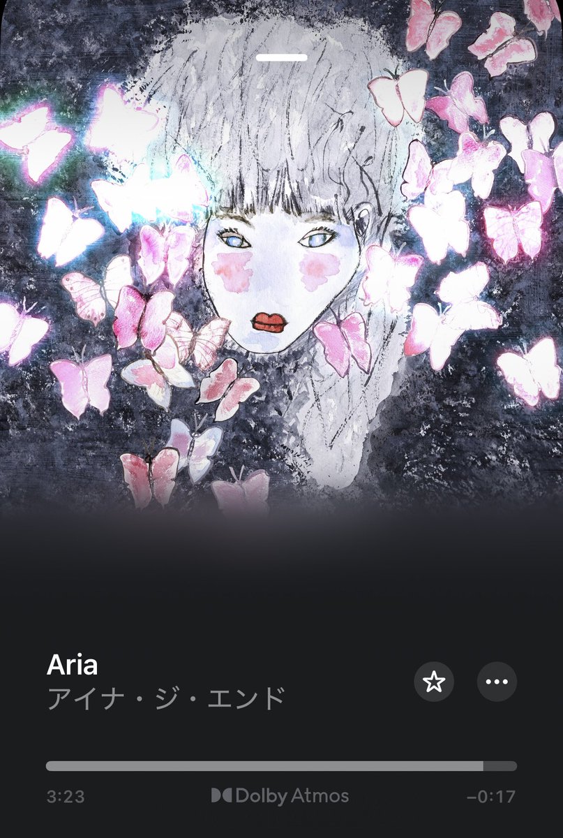 蝶が光ってて綺麗🦋
空っぽじゃないはずなんだ
のところがなんだかジーンとする😌
アイナちゃんの声も可愛くて、とってもいい曲✨
#アイナジエンド
#Aria