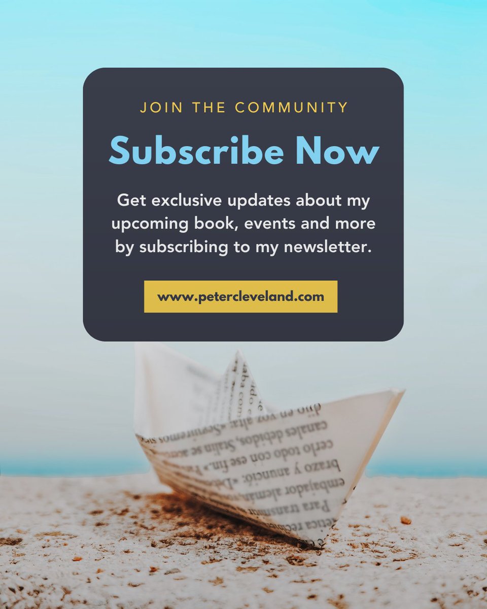 Curious about where my next adventure takes you? Sign up for my mailing list and be the first to know when my new mystery book hits the shelves – plus, get exclusive updates, early access, and maybe a surprise or two!

petercleveland.com

#NewBookComing #MysteryReads