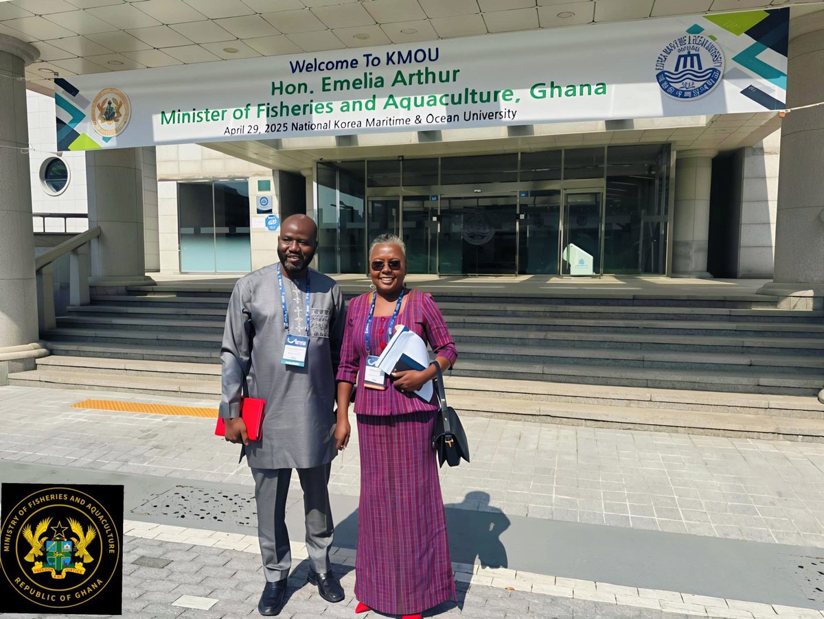 FisheriesCommHQ's tweet image. Hon. Emelia Arthur visited Korea Maritime and Ocean University for discussions on maritime innovation, education, and collaboration—strengthening Ghana-Korea ties in ocean governance.
#KMOU #MaritimeDevelopment #GhanaKoreaPartnership #BlueEconomy