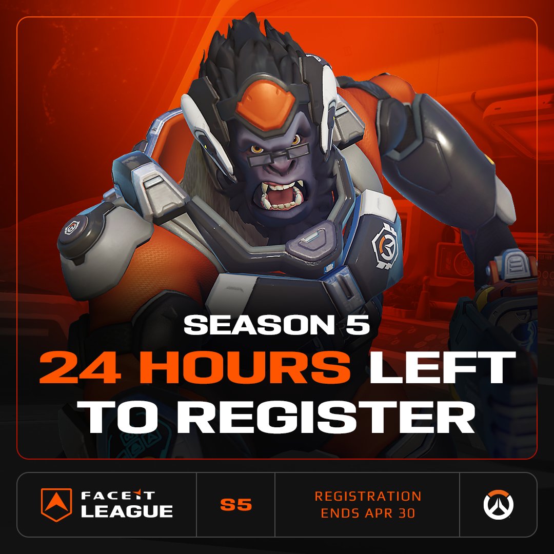 Winton says sign up for FACEIT League 🦍

Only one day left! Don’t miss your last chance to join the fun, compete with your team, and leave your mark on Season 5 as you work toward #OWCS glory!

🗓️ 24 Hours Remain: fce.gg/FACEITLeague