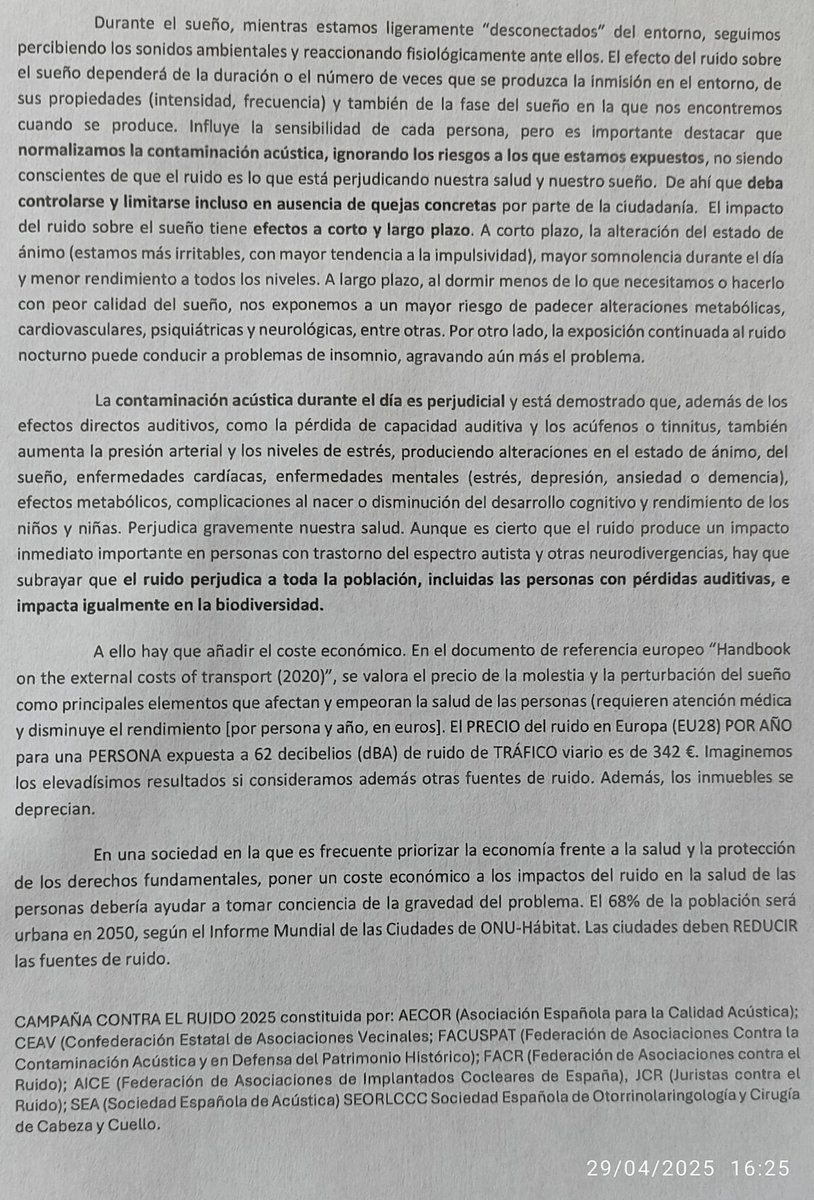 Campaña contra el ruido