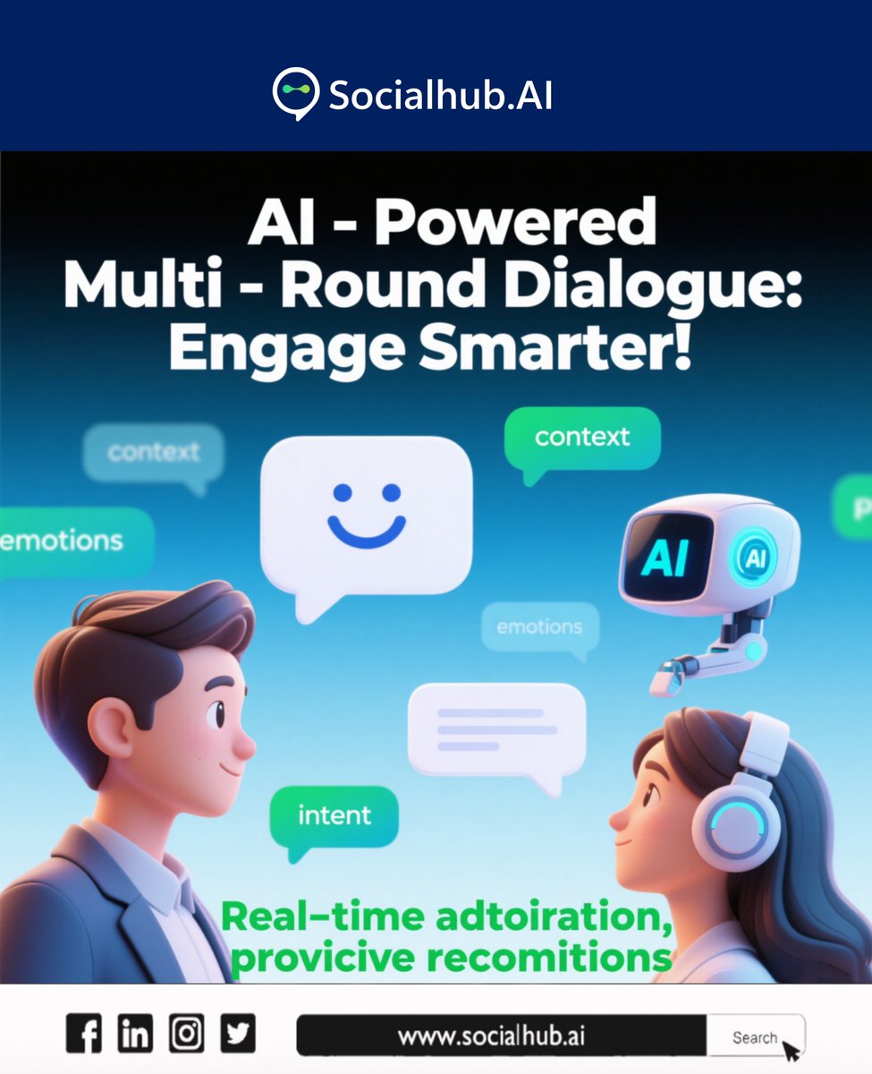 TechsunInc's tweet photo. 🤖 AI-Powered Multi-Round Dialogue: Engage Smarter!  [https://t.co/J4E6GL4IVR] ’s AI-native agents deliver 24/7 intelligent conversations💬—understanding context, emotions, and intent for hyper-personalized interactions🌟#AIChat #CustomerEngagement https://t.co/b6KjH9nb7d